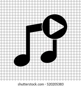 Play audio  - black vector icon