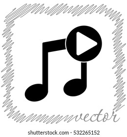 Play audio  black  vector icon