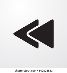 play back icon illustration isolated vector sign symbol