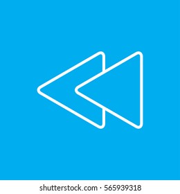 play back icon illustration isolated vector sign symbol