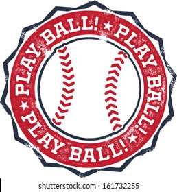 Play Ball! Baseball or Softball Stamp