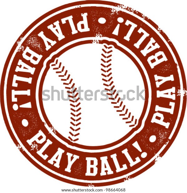 Play Ball Baseball or\
Softball Stamp