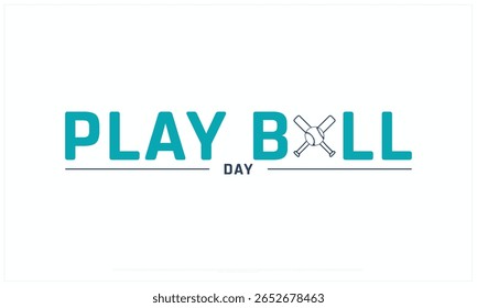 Juega el diseño del día de la bola en el fondo blanco, Diseño tipográfico del día de la bola del juego, Diseño del Vector del día de la bola del juego, Diseño del día de la bola del juego