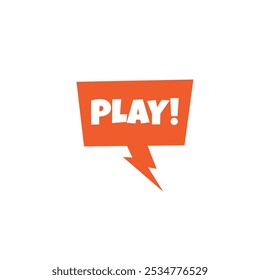 Play banner flat vector design