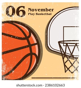 Play Basketball Day – November 6, Vector design