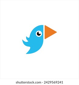 Juega a Bird Logo. Forma de flecha interior o botón de reproducción