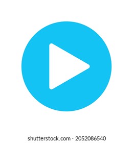 Reproducir botón azul en fondo blanco