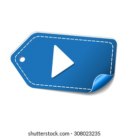 Play blue Vector Icon Design