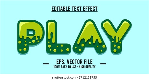PLAY - Bold Modern Typography Vector, editable text effect