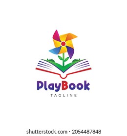 Play Book Education Logo Design Template