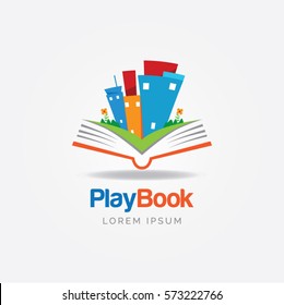 Play Book Education Logo Sign Symbol Icon