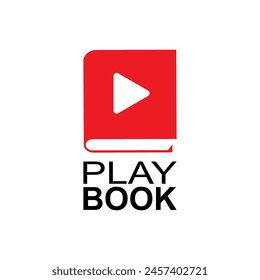 Play Book Logo Design Template. Audio Video Play Book E-book Learn Education  Logo. Media Education Logo technology Digital school book online. E-book or e-reader soft icon. On-line education.