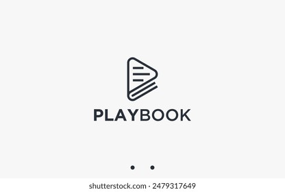 play book logo design vector silhouette illustration