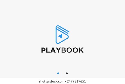 play book logo design vector silhouette illustration