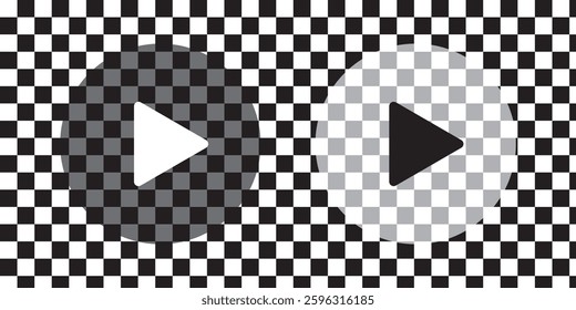Play Bottom icon logo design. Single and Set , Play button sign and symbol. EPS 10