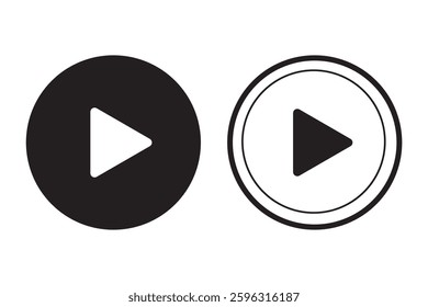 Play Bottom icon logo design. Single and Set , Play button sign and symbol. EPS 10