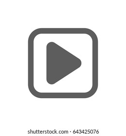 Play bottom Icon in trendy flat style isolated on white background. Award symbol for your web site design, logo, app, UI. Vector illustration, EPS10.