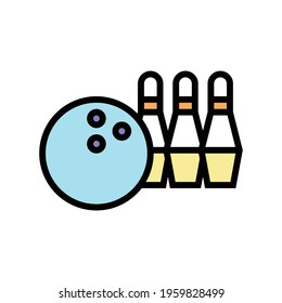 play bowling mens leisure color icon vector. play bowling mens leisure sign. isolated symbol illustration