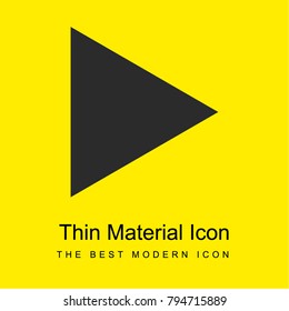 Play bright yellow material minimal icon or logo design