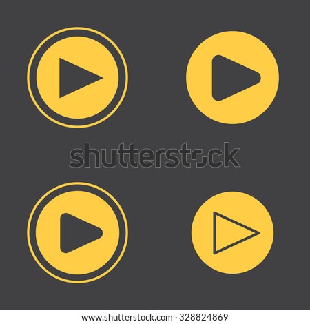 Play buttom icon set