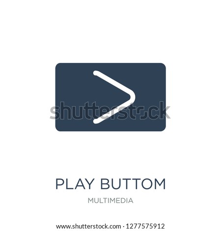 play buttom icon vector on white background, play buttom trendy filled icons from Multimedia collection, play buttom vector illustration