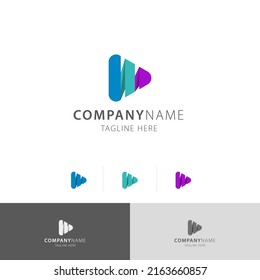 Play Button Abstract Premium Logo vector