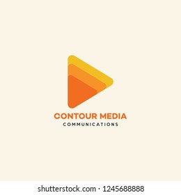 Play  button audio media logo design vector inspiration