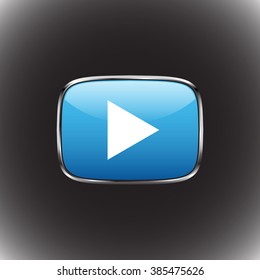 the play button blue