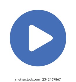 Reproducir el botón de color azul del icono de vídeo reproductor de audio y fondo transparente.