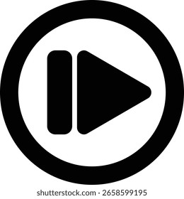 Reproducir Botón en Circle – Bold Media Start Symbol