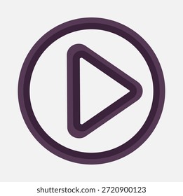 Icono de contorno de círculo de Botón