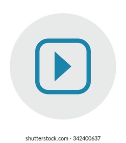 
Play Button Colored Vector Icon
