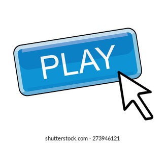 play button with cursor pointer