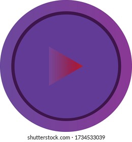 A play button developed for computer, mobile or web applications