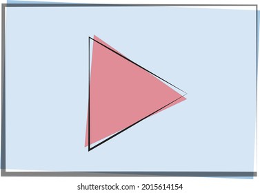 A play button with different strokes 