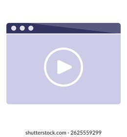 Botão Reproduzir exibido no reprodutor de vídeo na janela do navegador simples, representando o streaming de vídeo online