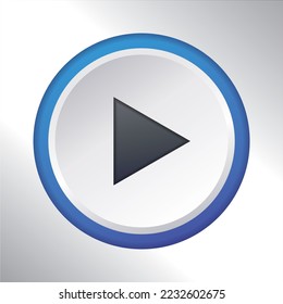 play button flat icon button vector design