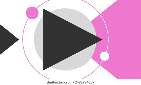 Play button in flat style, vector illustration for your graphic design