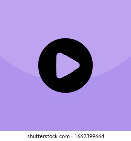 Play button flat vector icon