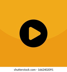 Play button flat vector icon