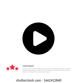 Play button flat vector icon