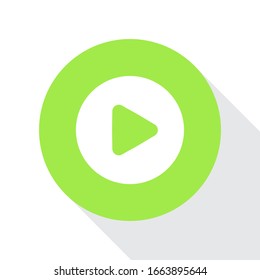 Play button flat vector icon