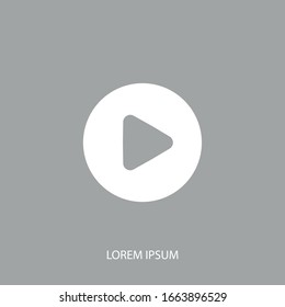 Play button flat vector icon