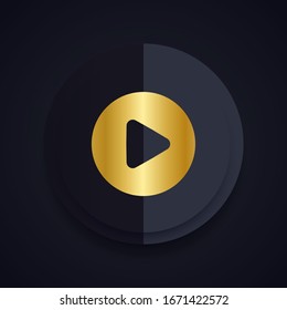 Play button flat vector icon