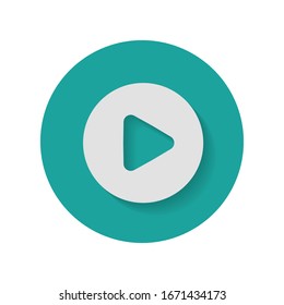 Play button flat vector icon