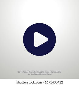 Play button flat vector icon