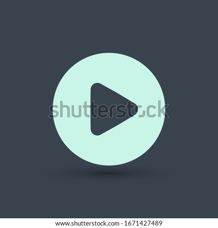 Play button flat vector icon