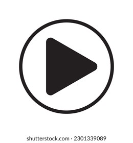 
Play button flat vector icon.Play button vector icon on isolated white background.eps10