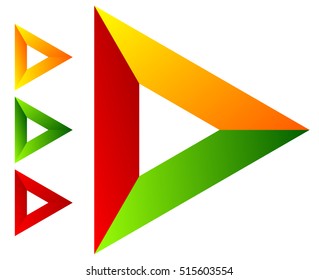 Play button / generic arrow, pointer, cursor icon or logo