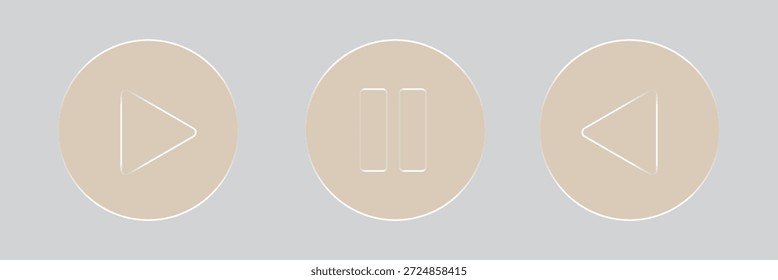 Juega el Vector Video de cristal del icono del Botón. Botones de cristal transparente del símbolo del fondo. Ilustración vectorial.